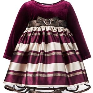 NEW Bonnie Baby 2 PCS Velvet  sleeve Dress Holiday 18M 18 months